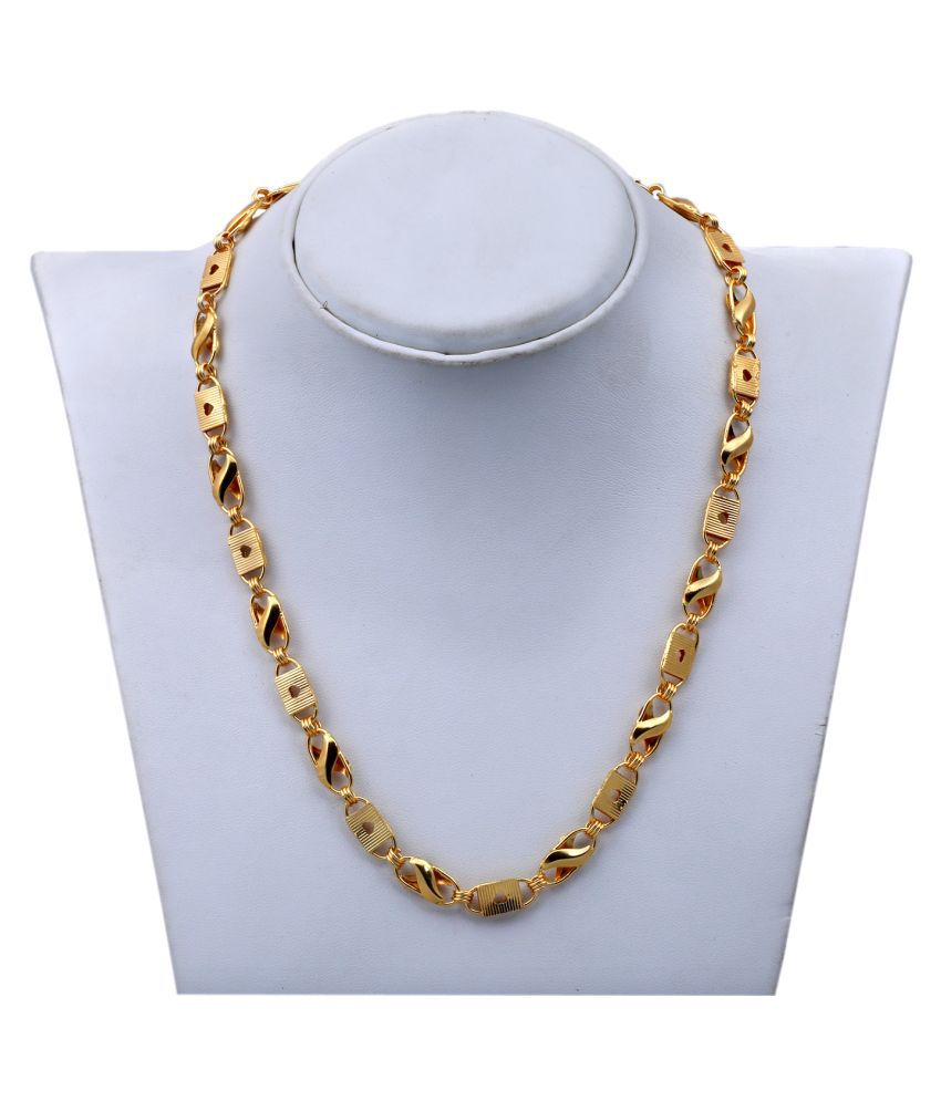     			Shankhraj Mall Gold Plated Mens Necklace Chain-1002