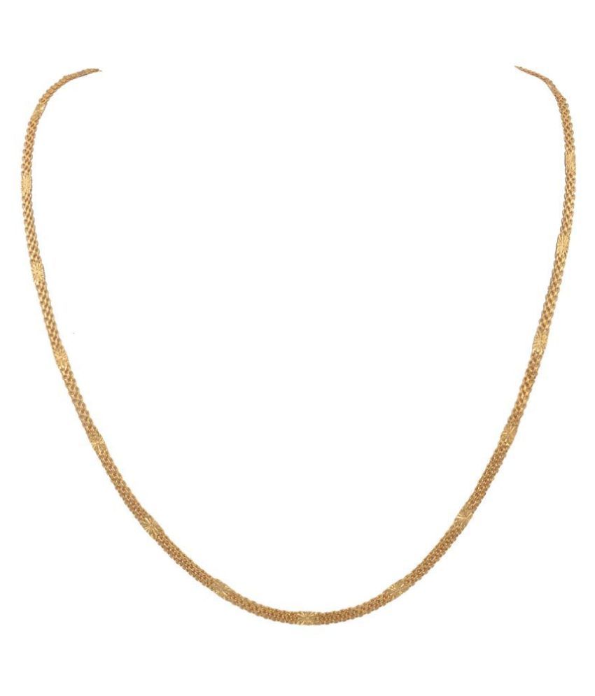 JIPPA Stylish Golden Chain Fashionable Round Fisher Gold Plated Chain