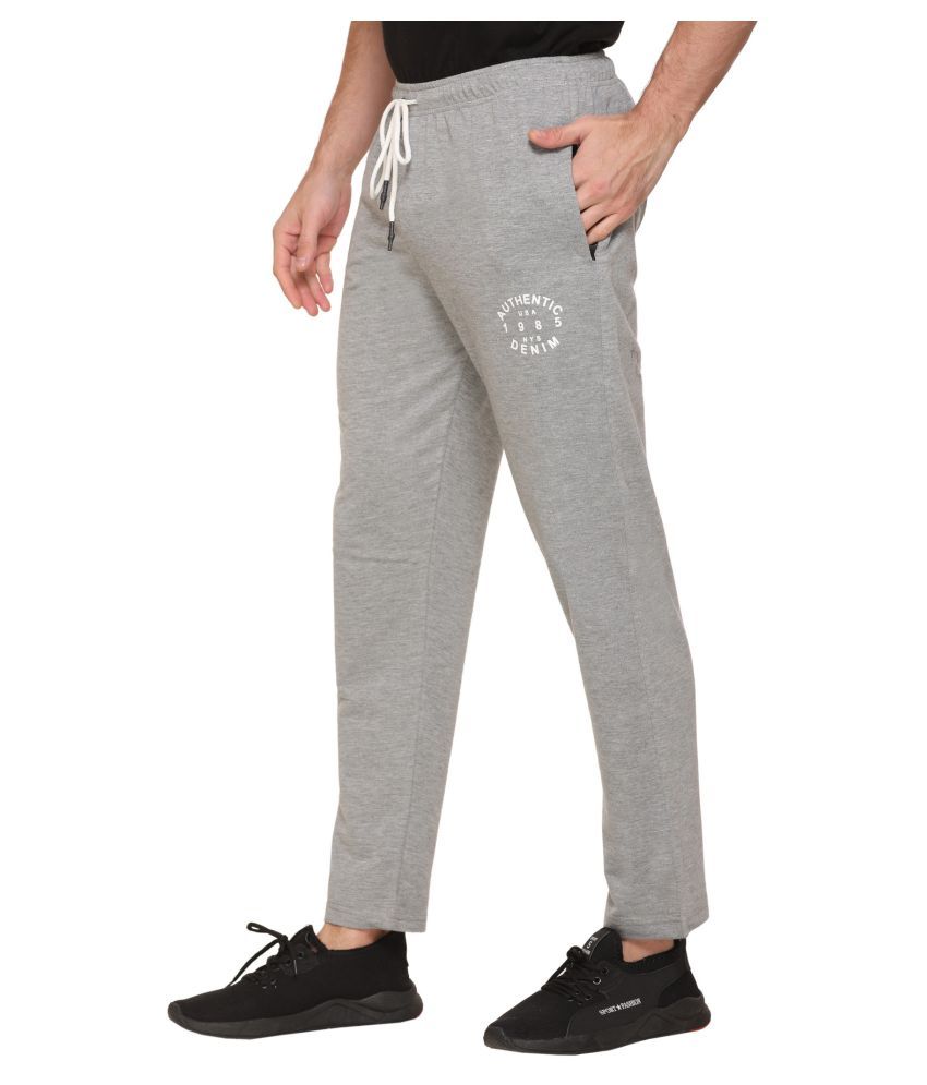 grey cotton track pants