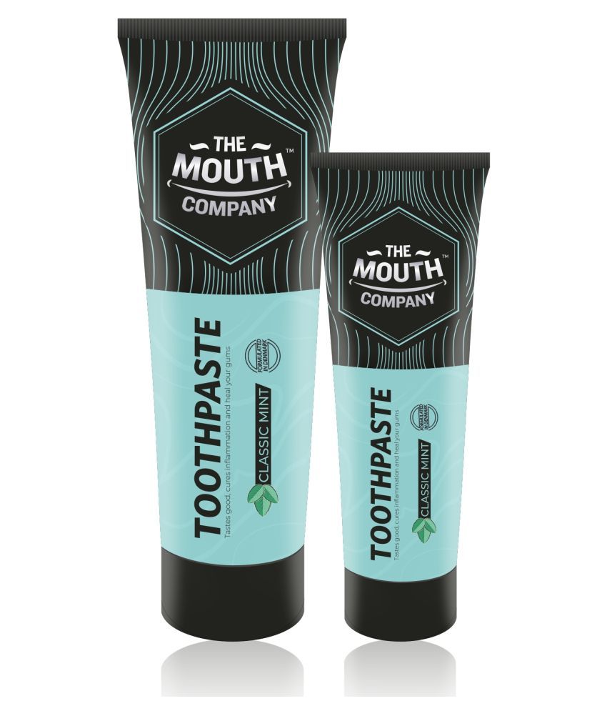     			The Mouth Company Mint Toothpaste 100 gm and 50 gm Standard Oral Kit Pack of 2