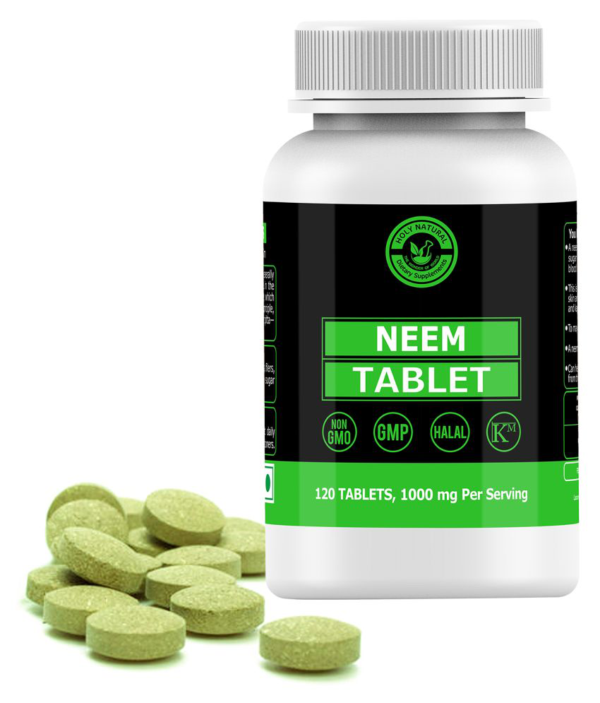     			Holy Natural Neem Tablet (1000mg Per Serving) - Tablet 120 no.s