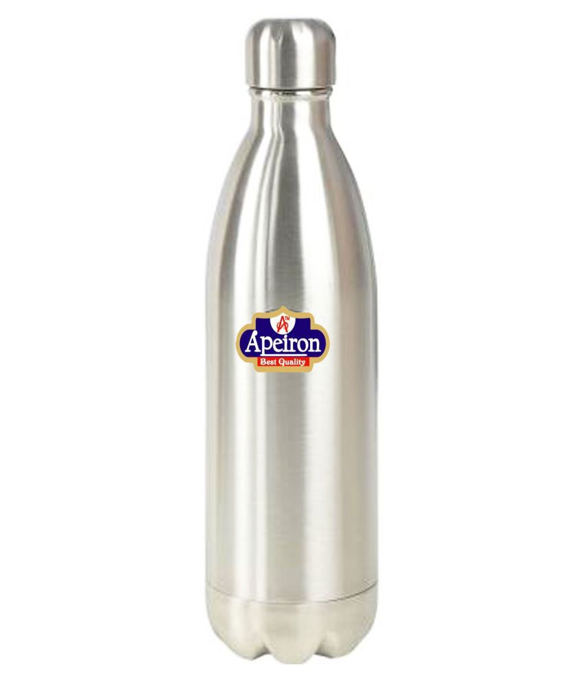     			APEIRON Vaccum insulation bottle Silver 1000 mL Steel Cola Bottle set of 1