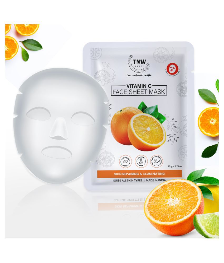    			TNW- The Natural Wash Hydrating Vitamin C Face Sheet Mask for Instant Glow, 20g
