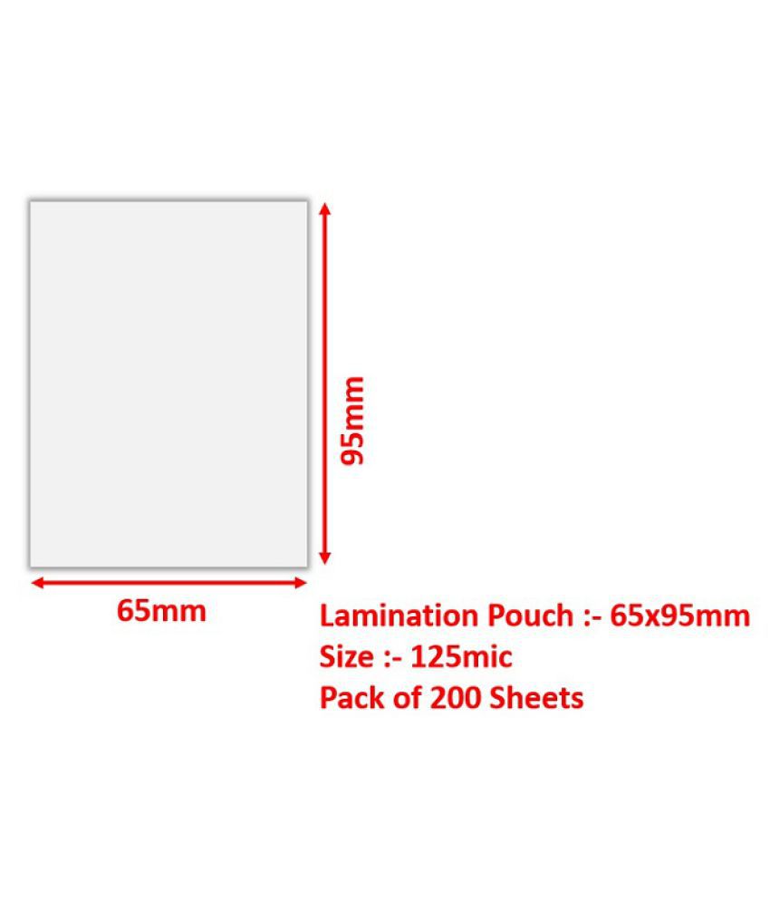 GBT Lamination Pouch 65x95mm , 125mic for ID Card (Pack of 2)