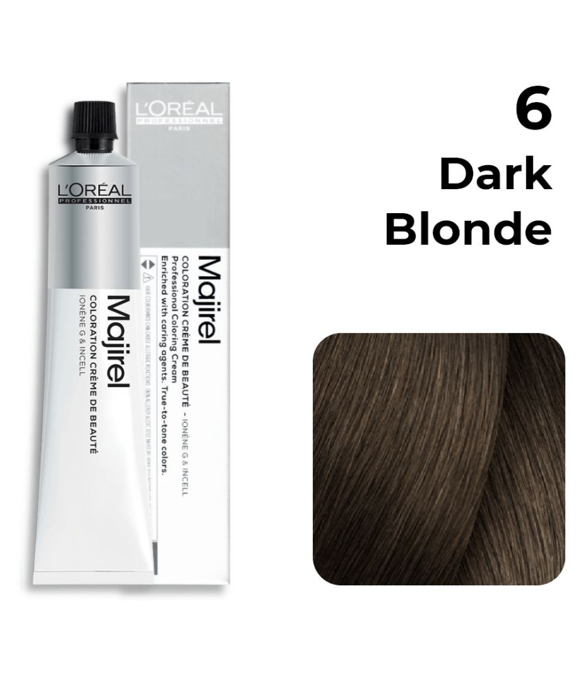 Majirel Hair Color No. 6 (New Packing) Permanent Hair Color Dark Blonde 50  g: Buy Majirel Hair Color No. 6 (New Packing) Permanent Hair Color Dark  Blonde 50 g at Best Prices in India - Snapdeal