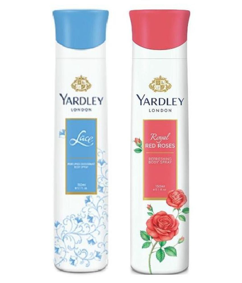     			Yardley London Lace and Red Rose Combo Pack 2 Deodorant Spray - For Women