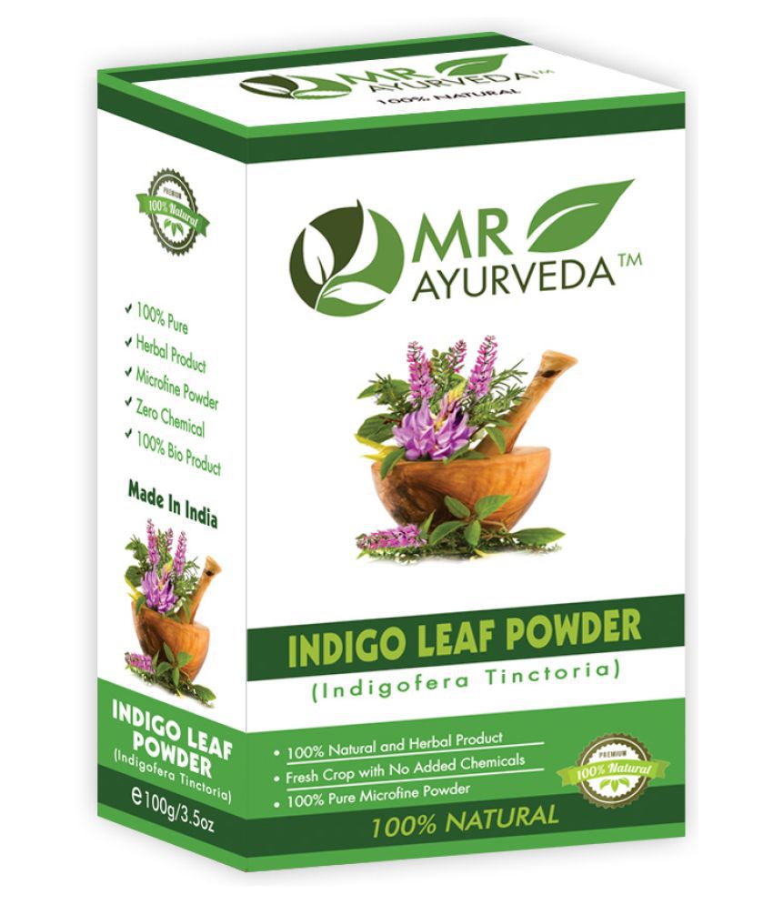     			MR Ayurveda 100% Herbal Indigo Powder, Hair Color Organic Henna 100 g