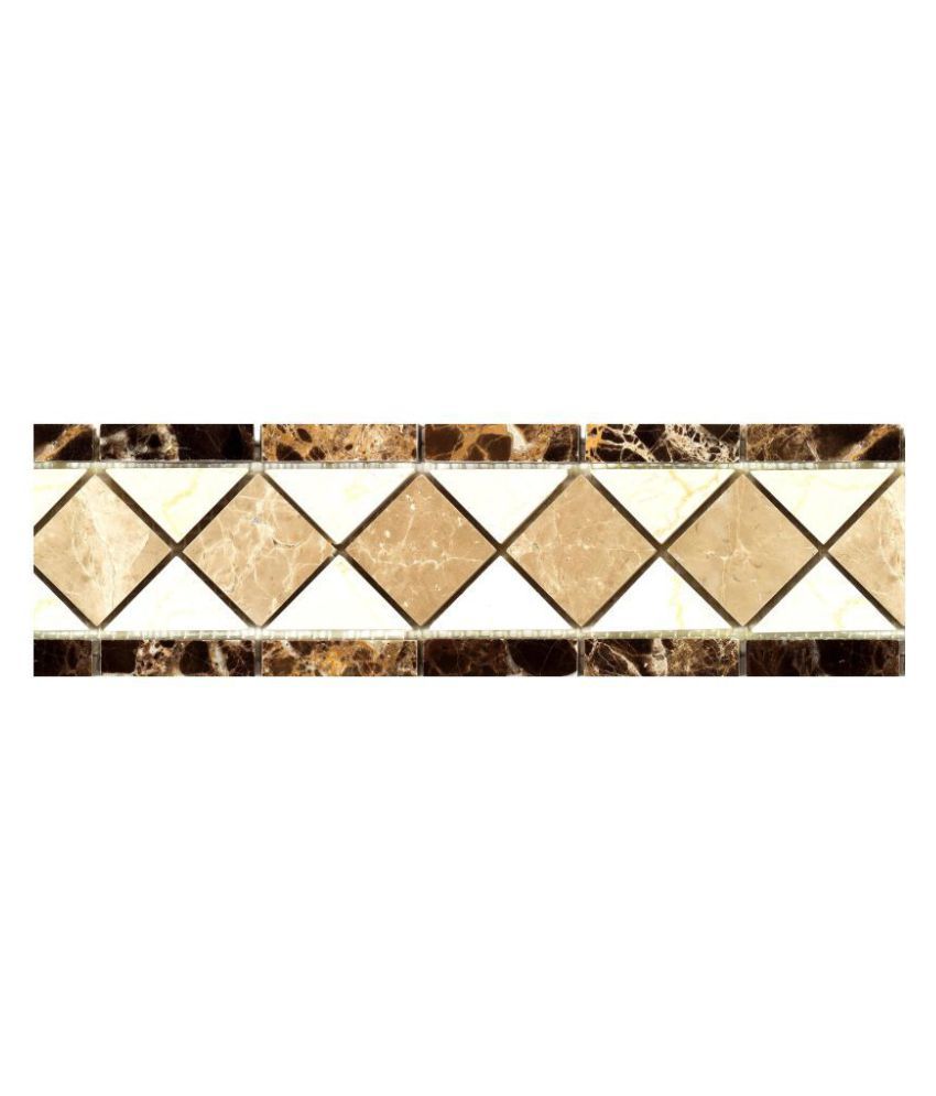 WallDesign Tile Art Marble Stone Diamond 8 cm W x 610 cm L Nature