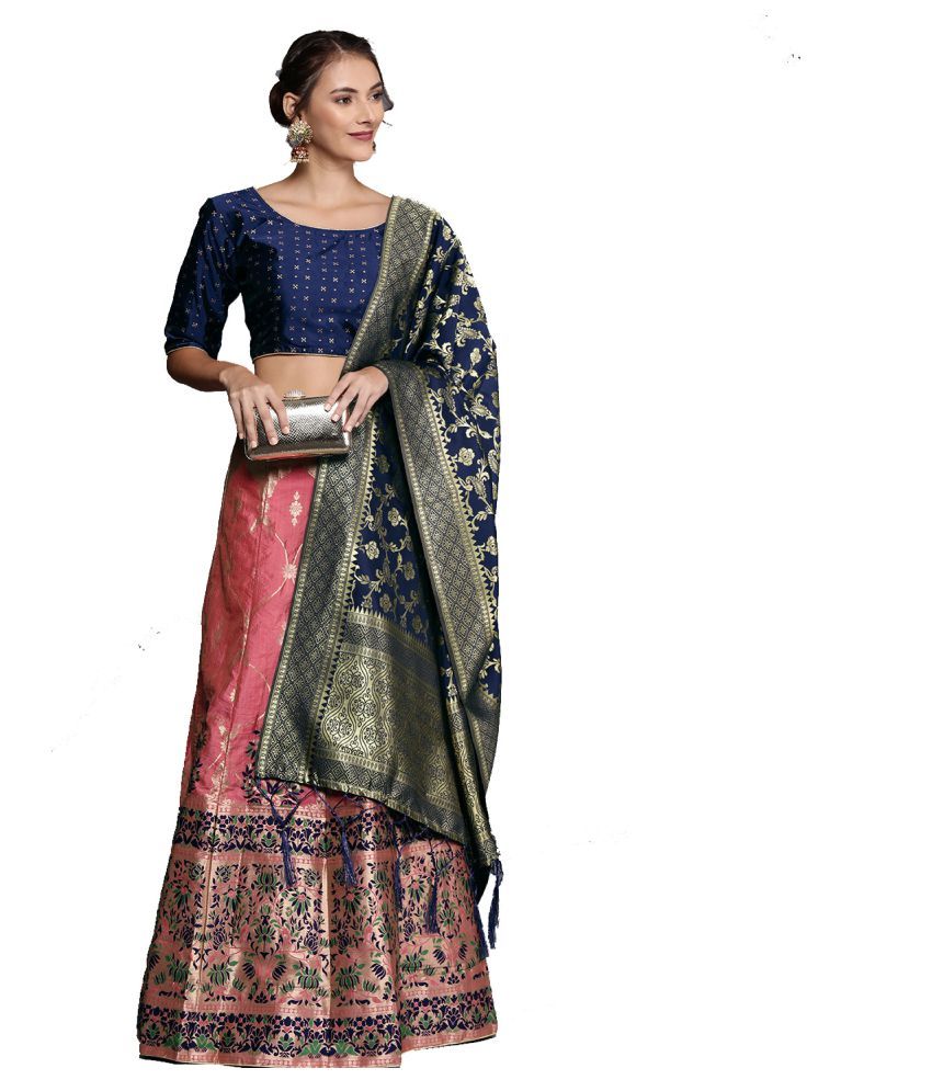 banarasi silk unstitched suit