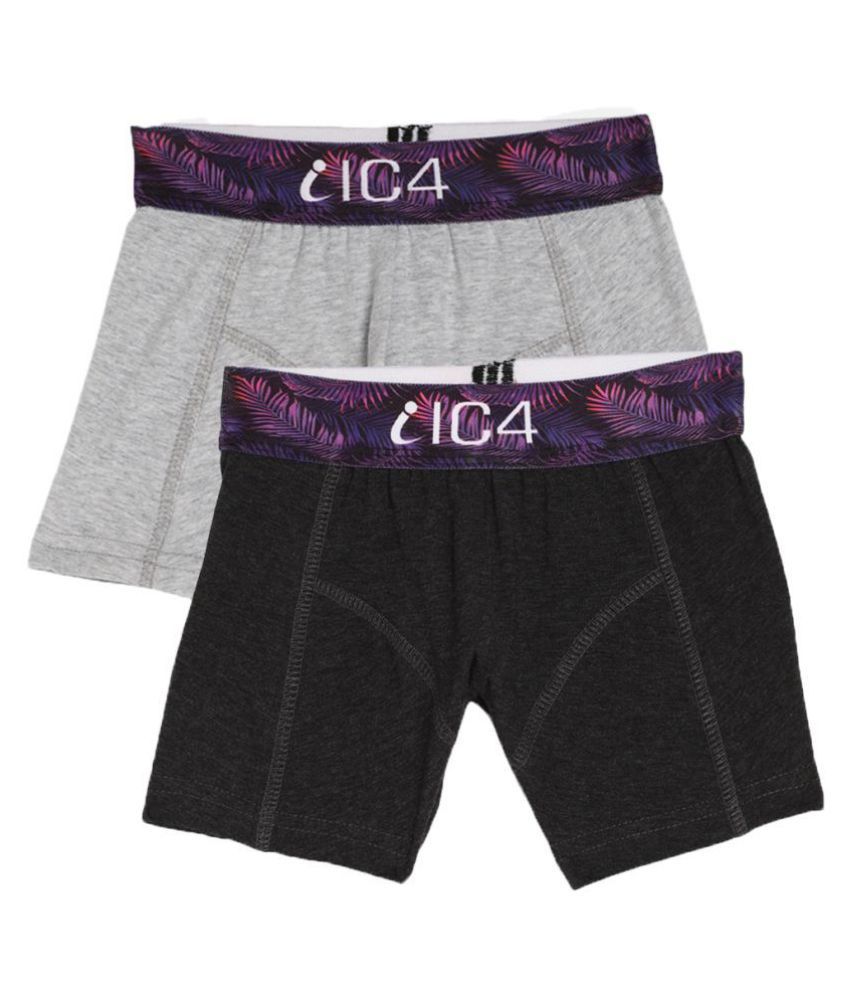     			IC4 Pack of 2 Boys Cotton Blend Trunks ( Multi Color )