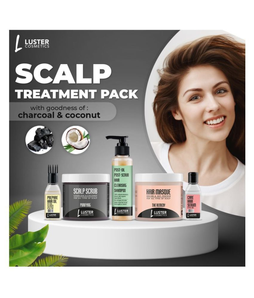 Luster Cosmetics Scalp Treatment Pack Charcoal & Coconut Hair Oil
