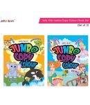 Jolly Kids Jumbo Copy Colour Books Set (Set of 2)| Colouring Books for Kids| Themes of Colouring Books: Birds, Dinosaurs, Animals, Ocean, Unicorns, Princess, Pirates, Mermaid| Ages 3-10 Years