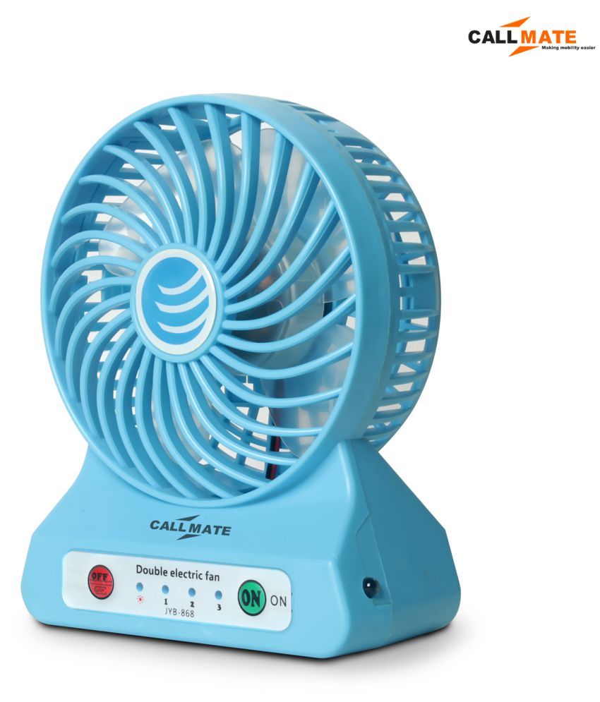 Callmate 230mm Dual Electric Fan Table Fan Blue Price in India Buy