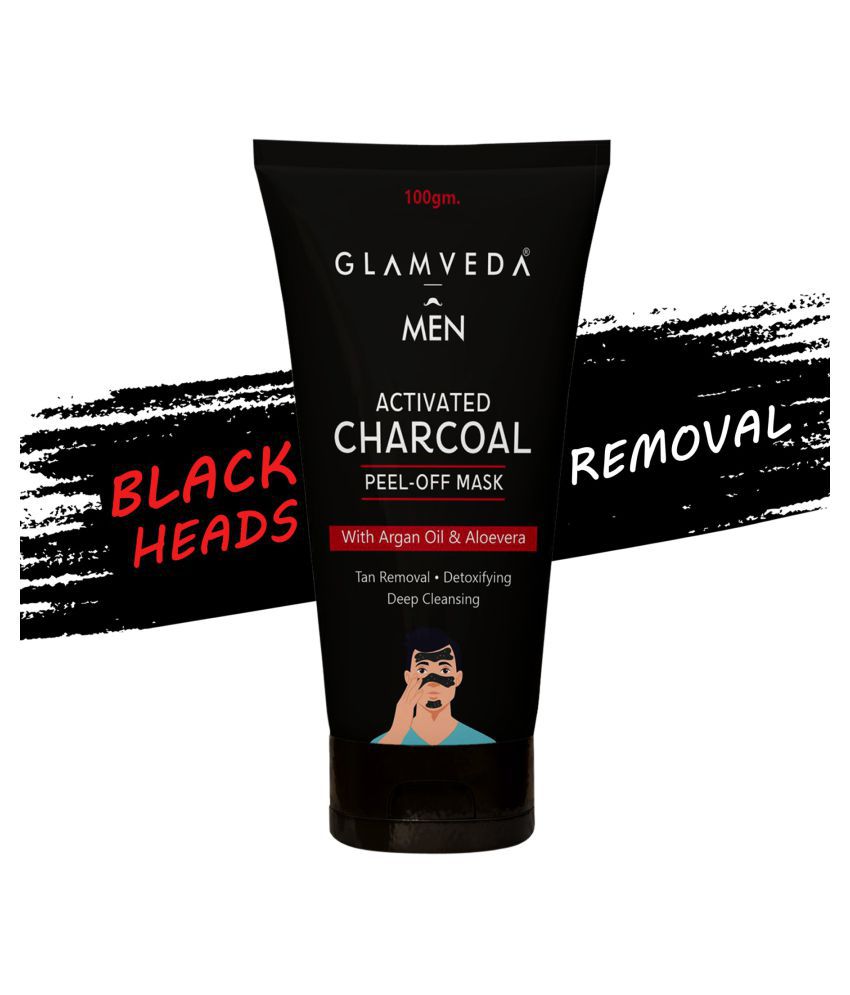 Glamveda Men Activated Charcoal  Blackhead Removal Face Peel Off 100 gm