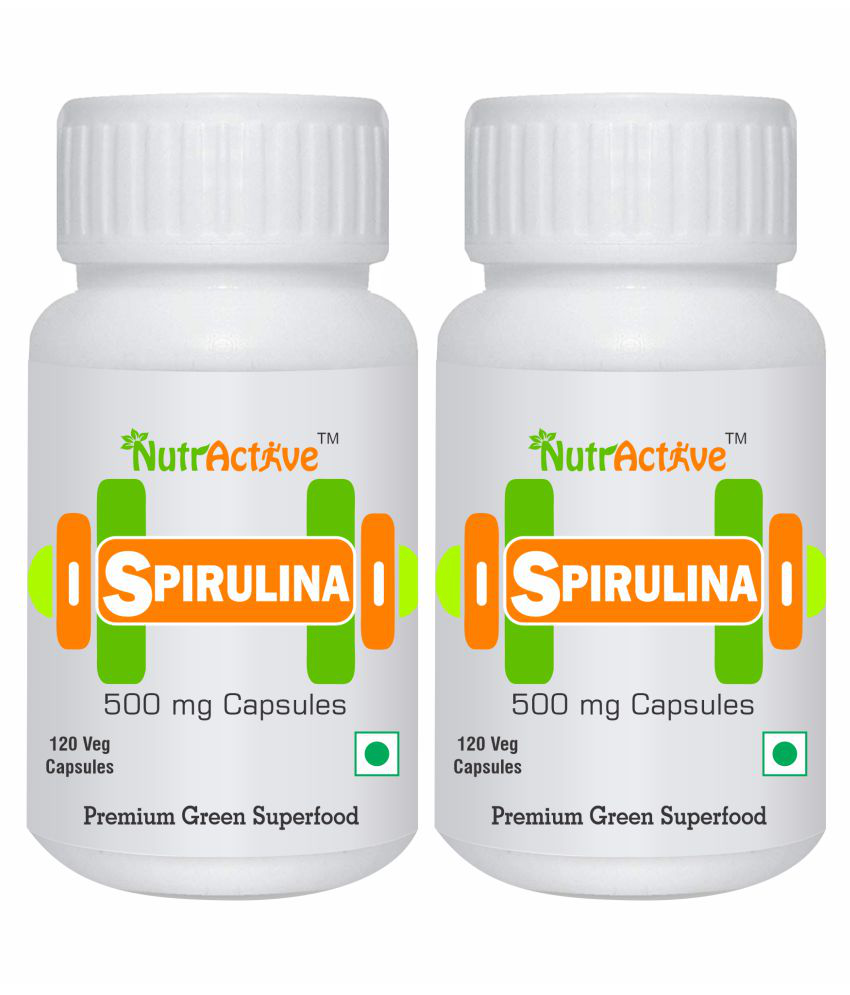     			NutrActive Spirulina 500mg Capsules 240 no.s Vitamins Capsule Pack of 2