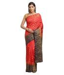 Shaily Retails Red Silk Blend Saree - Single