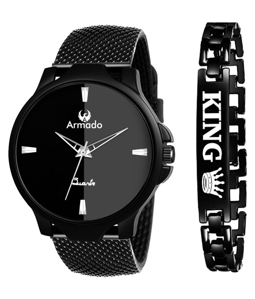    			Armado - Black Rubber Analog Men's Watches