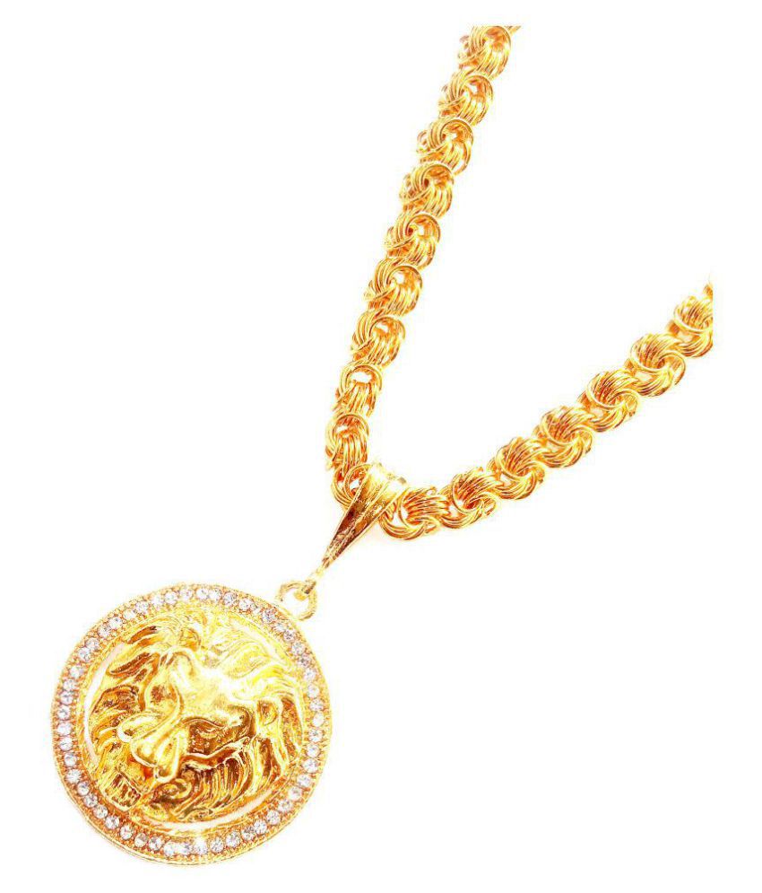     			SHANKHRAJ MALL GOLD PLATED PENDANT AND CHAIN FOR MEN OR BOYS-100375