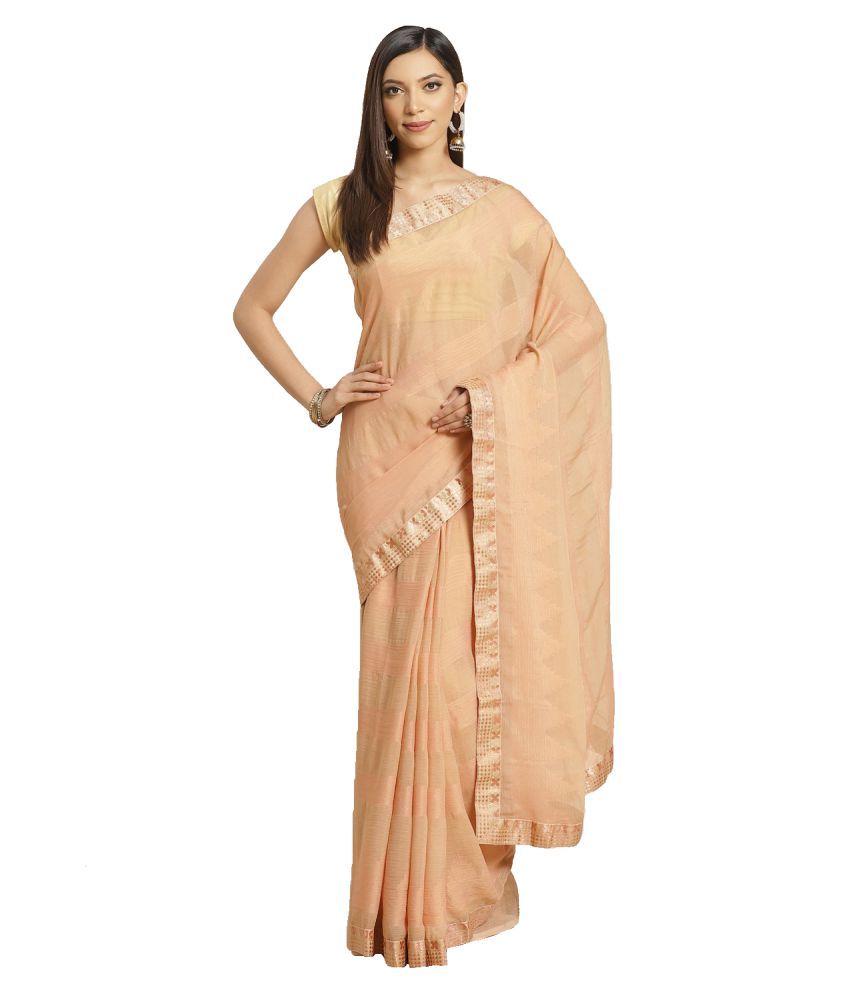     			Shaily Retails Pink Brasso Saree - Single