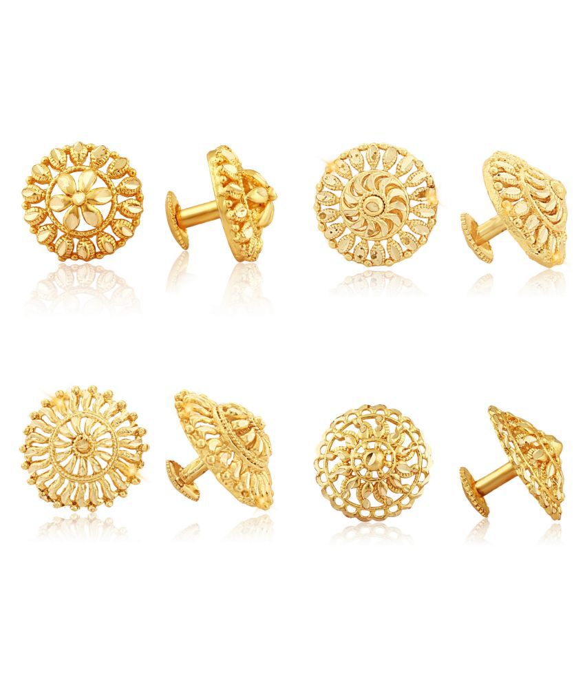     			Vighnaharta Allure Graceful Alloy Gold Plated Stud Earring Combo set For Women and Girls ( Pack of- 4 Pair Earrings)-VFJ1088-1121-1246-1091ERG