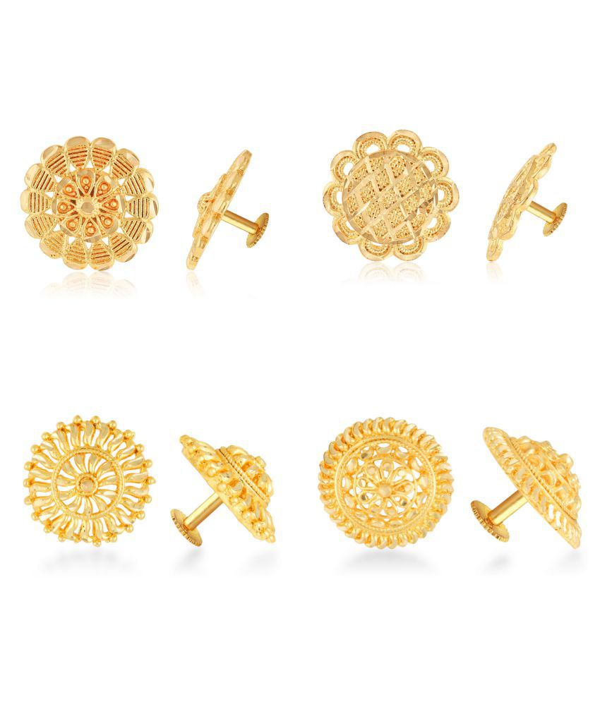     			Vighnaharta Sizzling Graceful Alloy Gold Plated Stud Earring Combo set For Women and Girls ( Pack of- 4 Pair Earrings)-VFJ1246-1310-1311-1244ERG