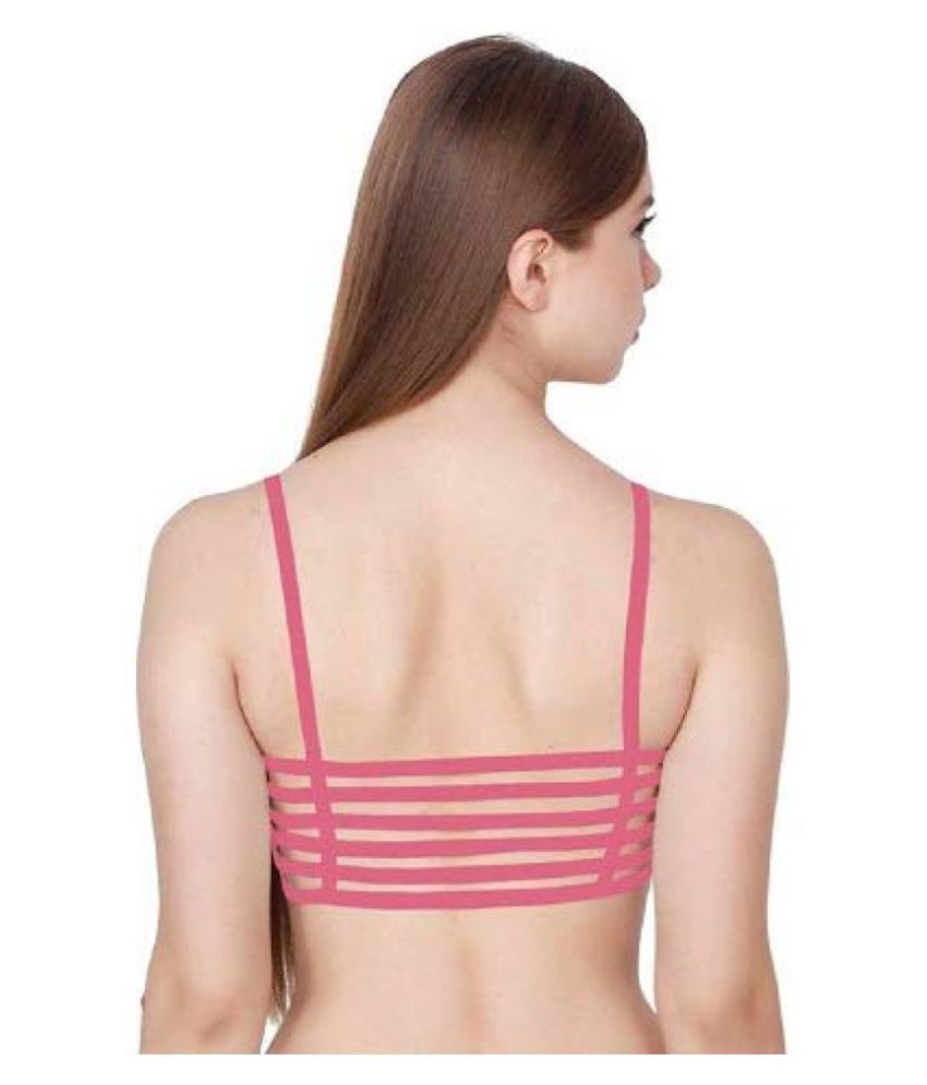     			Trending Tail Cotton Lycra Teenage Bra - Pink