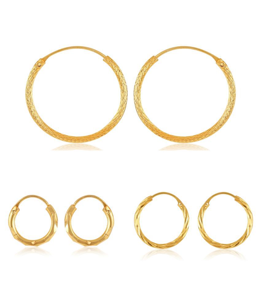     			Vighnaharta Shimmering Bejeweled Alloy Gold Plated Stud Earring Combo set For Women and Girls  Pack of- 3 Pair Earrings- VFJ1316-1317-1318ERG