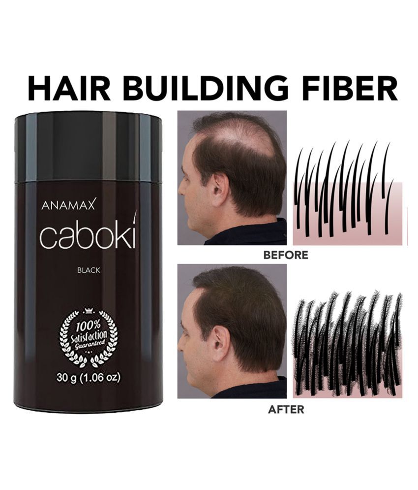 ANAMAX Hair Building Fiber Caboki Hair Fibers Black Toppik 30 g: Buy ANAMAX Hair  Building Fiber Caboki Hair Fibers Black Toppik 30 g at Best Prices in India  - Snapdeal