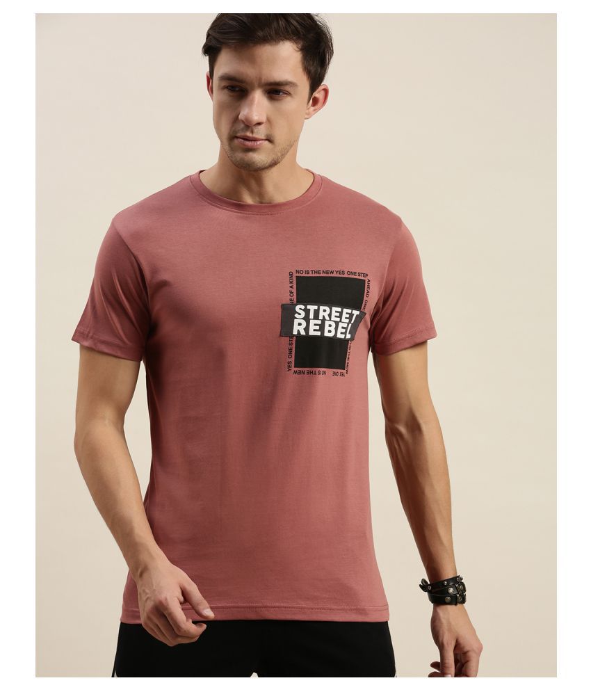     			Difference of Opinion - Pink Cotton Regular Fit Men's T-Shirt ( Pack of 1 )