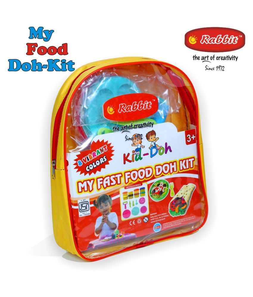     			MY FAST FOOD DOH KIT| Creative Kit for Kids| Pack includes 8 colorful doh boxes| Play Dough Clay Set| DIY Toys| Safe & Non-Sticky| DIY Colorful Doh| Play Dough Set for Kids Boys Girls| Play Doh Kit for Kids with moulds| Dough KitRecommended  3+ age group