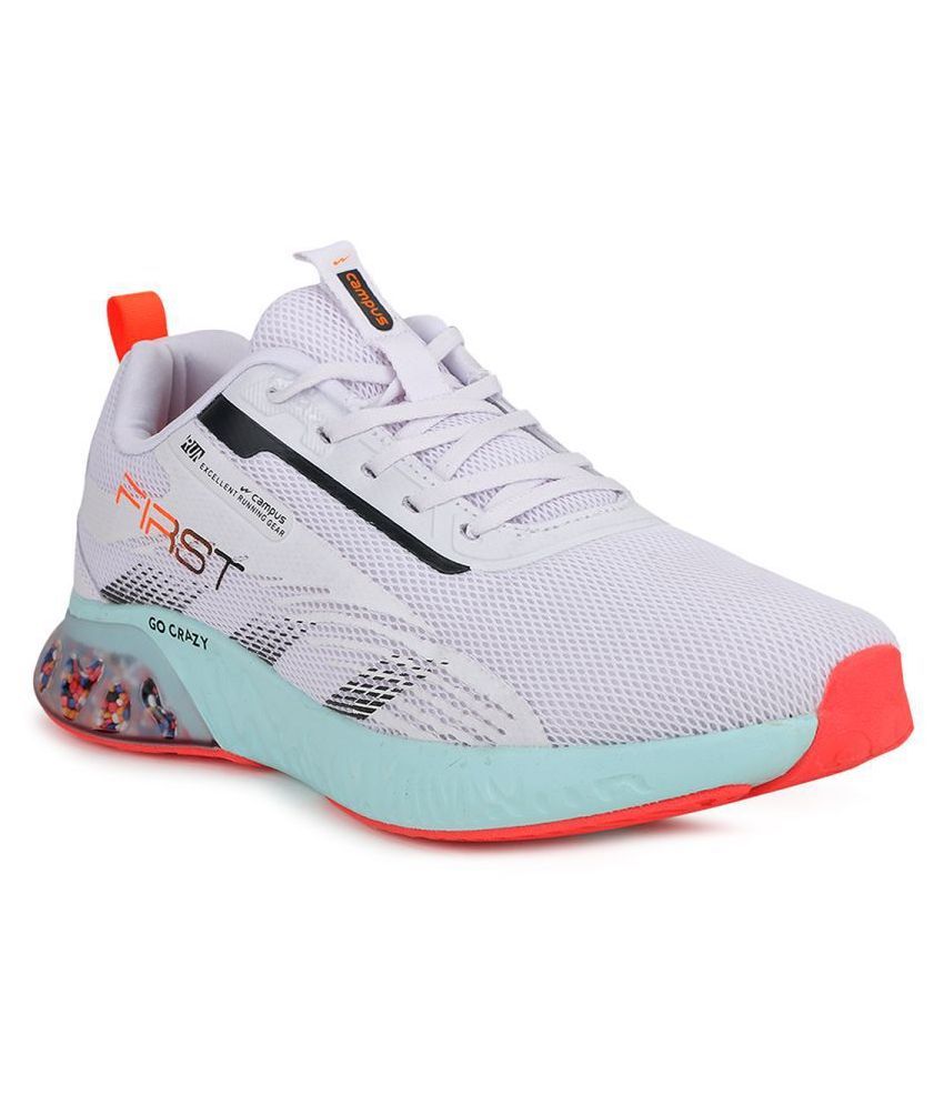 White Men's Sports Running Shoes 