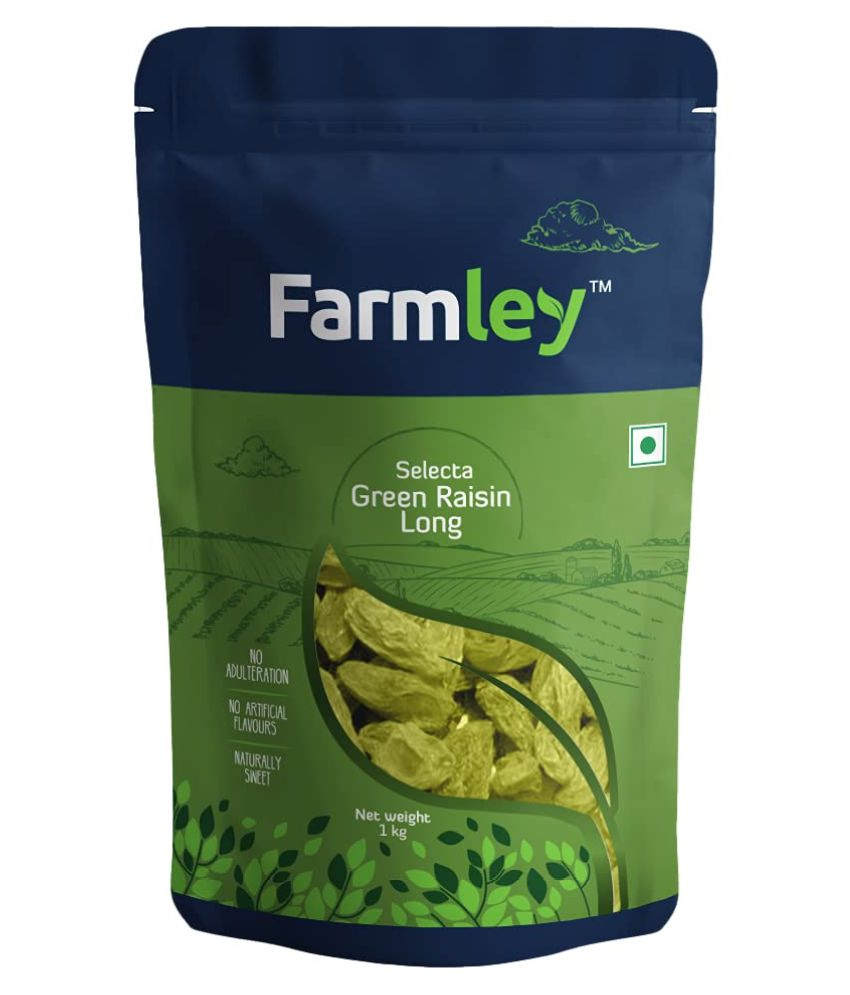     			Farmley Selecta Green Raisin Long 1kg (Pack of 1)