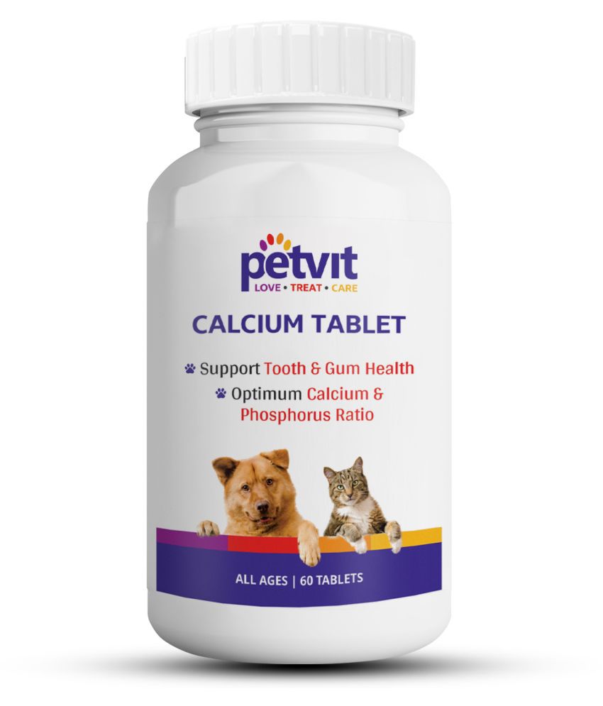 Petvit Calming & Better Relaxation Tablets For Dog and cat with 18+ Natural Extracts- 60 Palatable Chewable Tablets | For All Age Group