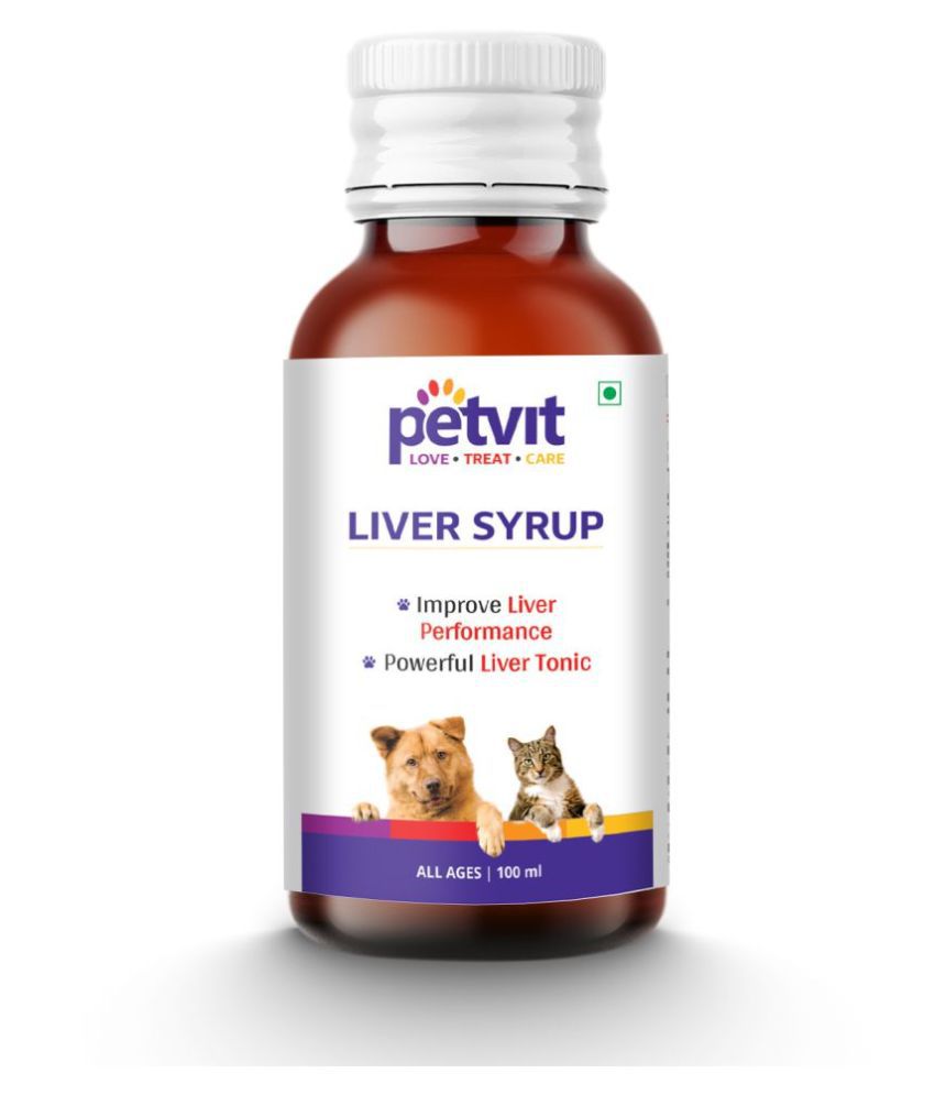 Petvit Liver Sy-rup with 15 Active Ingredients for Healthy Liver- Dog Supplement For All Age Group - 100ml