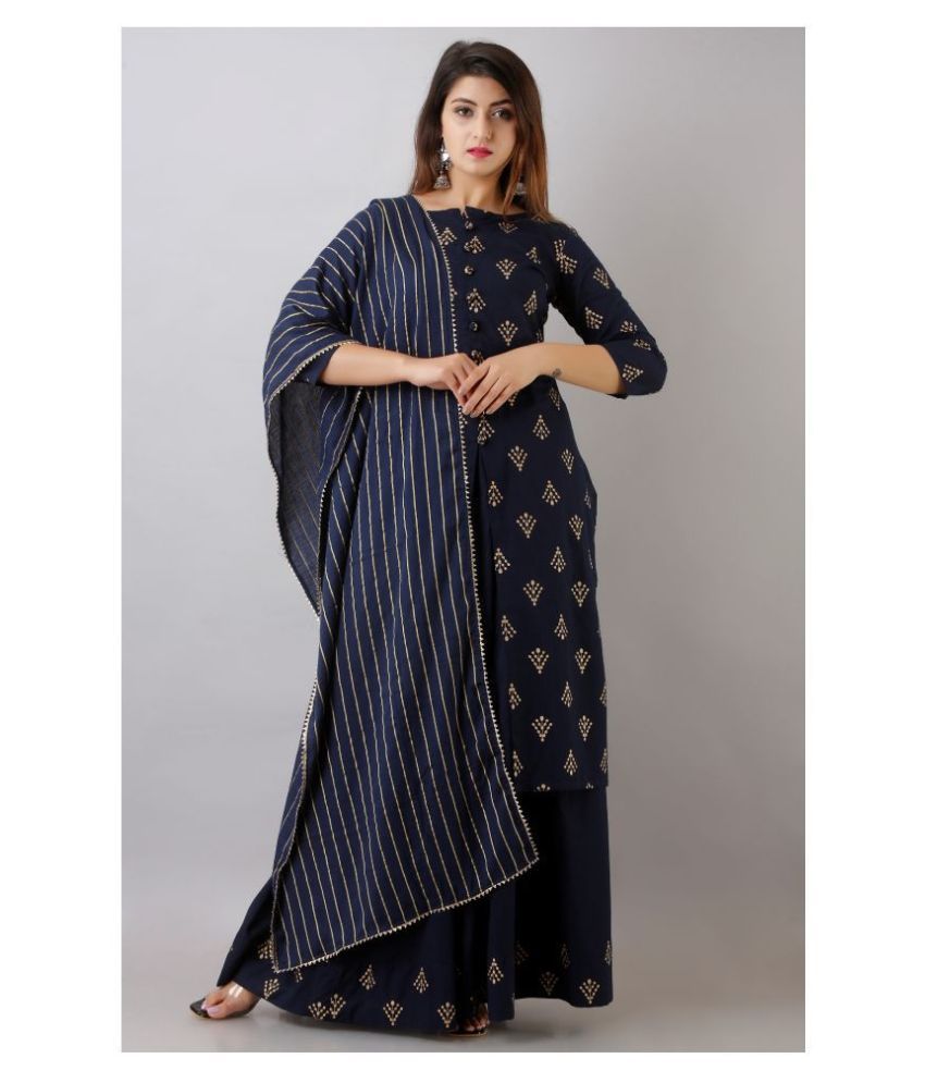     			SAART BUNAAI Cotton Kurti With Skirt - Stitched Suit Single