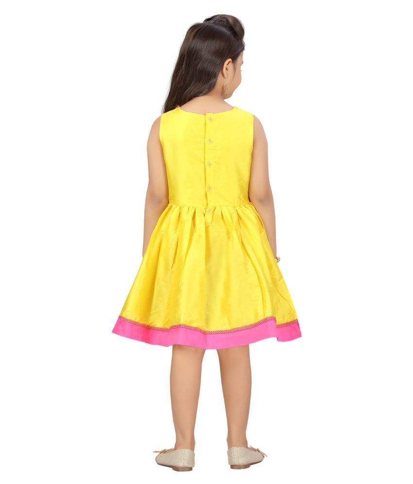 short frock yellow colour
