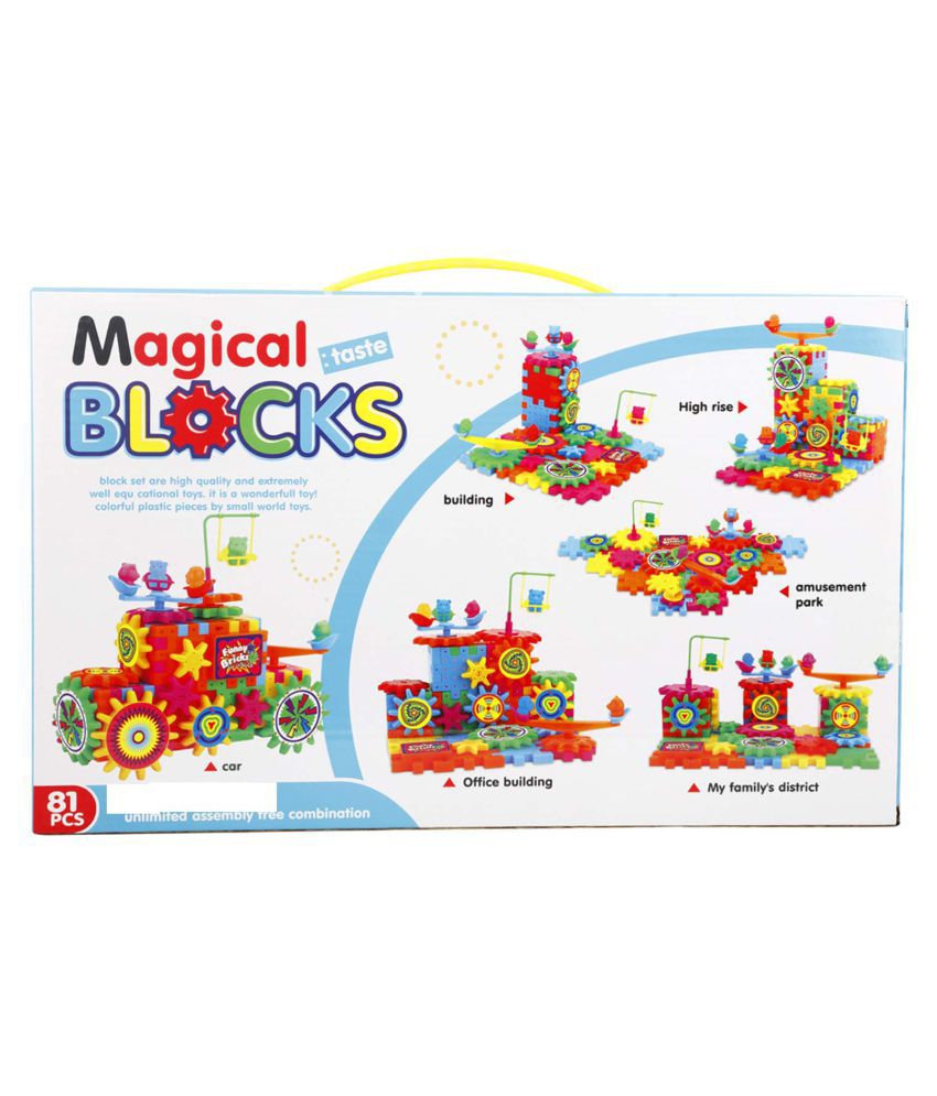 K.S Kid's Plastic Magical Blocks Building, Highrise, Cars, Building and Construction Toys Creativity Gift
