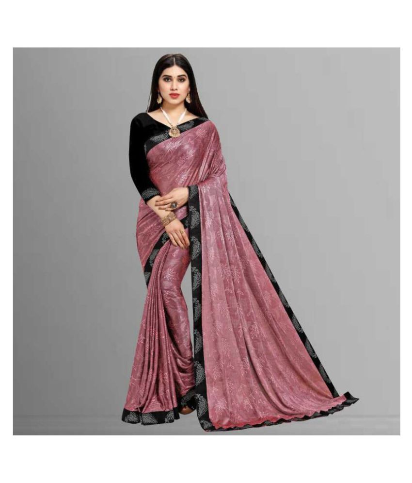     			ANAND SAREES - Pink Silk Blend Saree With Blouse Piece (Pack of 1)