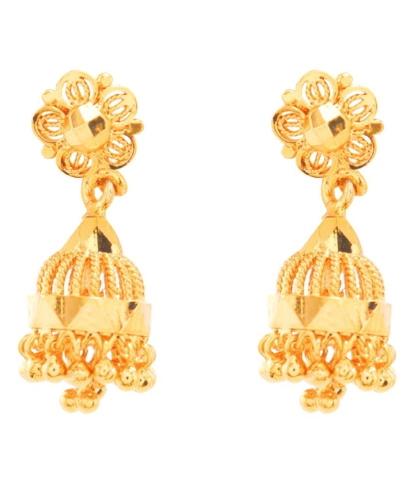 Gold Plated Jumkha Earrings Traditional Jimikki Kammal For Women And Girls From Moonplus Buy Gold Plated Jumkha Earrings Traditional Jimikki Kammal For Women And Girls From Moonplus Online At Best Prices