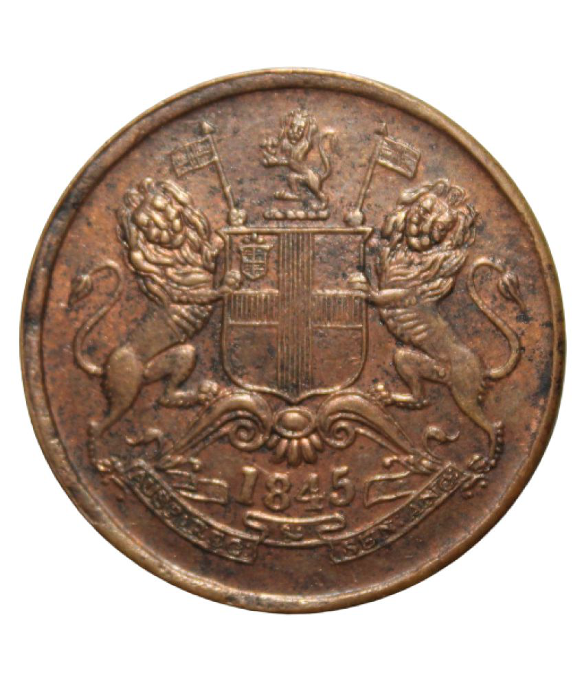     			Half Anna 1845 East India Company - British India Old and Rare Coin