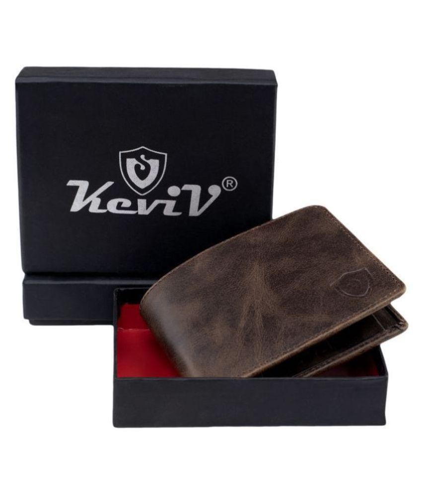     			Keviv - Brown Leather Men's Regular Wallet ( Pack of 1 )