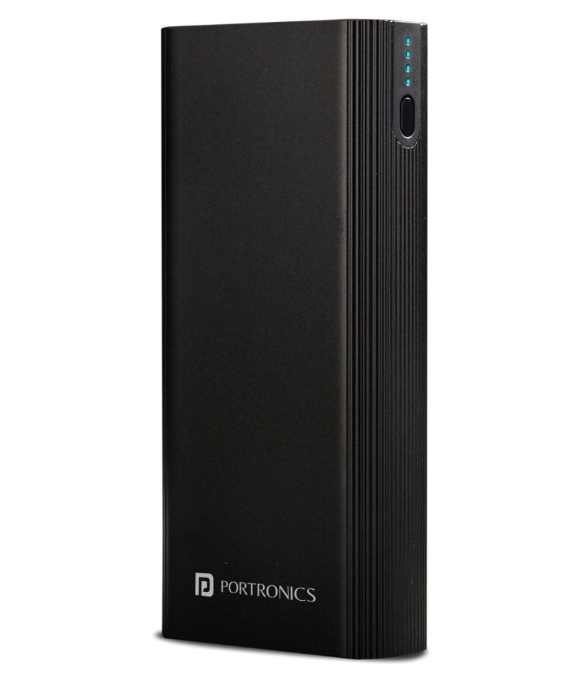     			Portronics Power M 20K:20000mAh Power Bank with Dual Input ,Black (POR 1224)