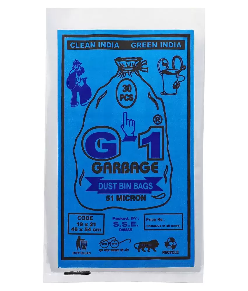 Buy Clean India Blue Biodegradable Garbage Bags 30 pcs 48 cm x 54 cm Pack  of 3Total 90 Bags Online at Best Prices in India  JioMart