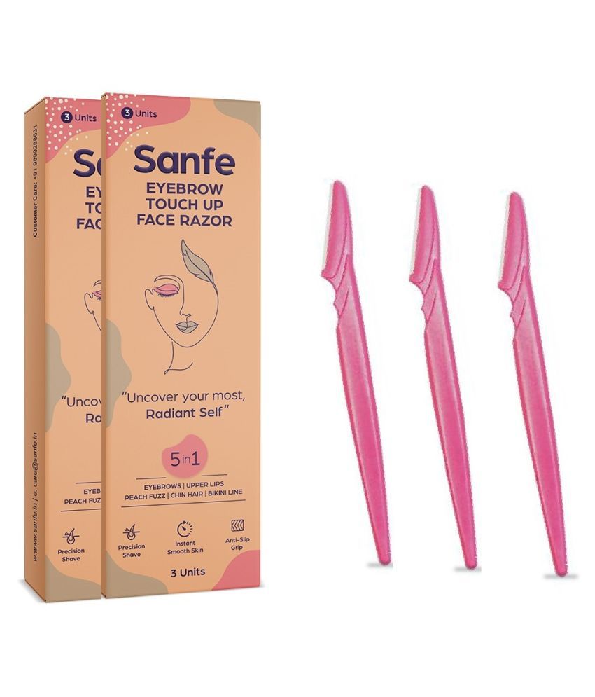 Sanfe Eyebrow touch up razor Disposable Razor 6 Pcs