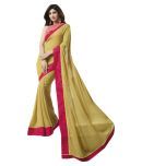 Shaily Retails Yellow Chiffon Saree - Single