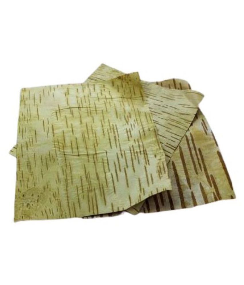     			BHOJPATRA SHEETS/BETULA UTILIS Wooden Yantra (Pack of 5)