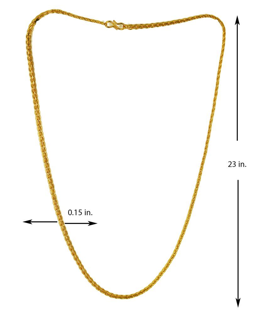 JIPPA Stylish Golden Chain Fashionable Round Fisher Gold Plated Chain