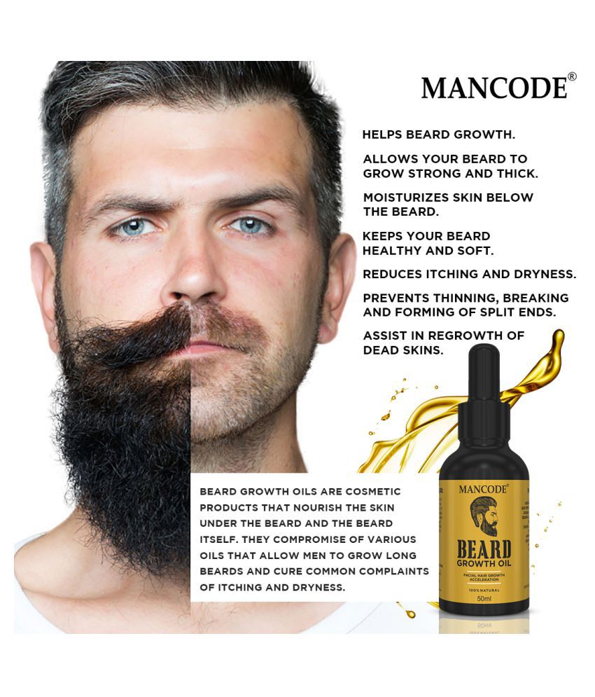Buy Mancode Beard Growth Oil 50 ml Pack of 1 Online at Best Price in ...