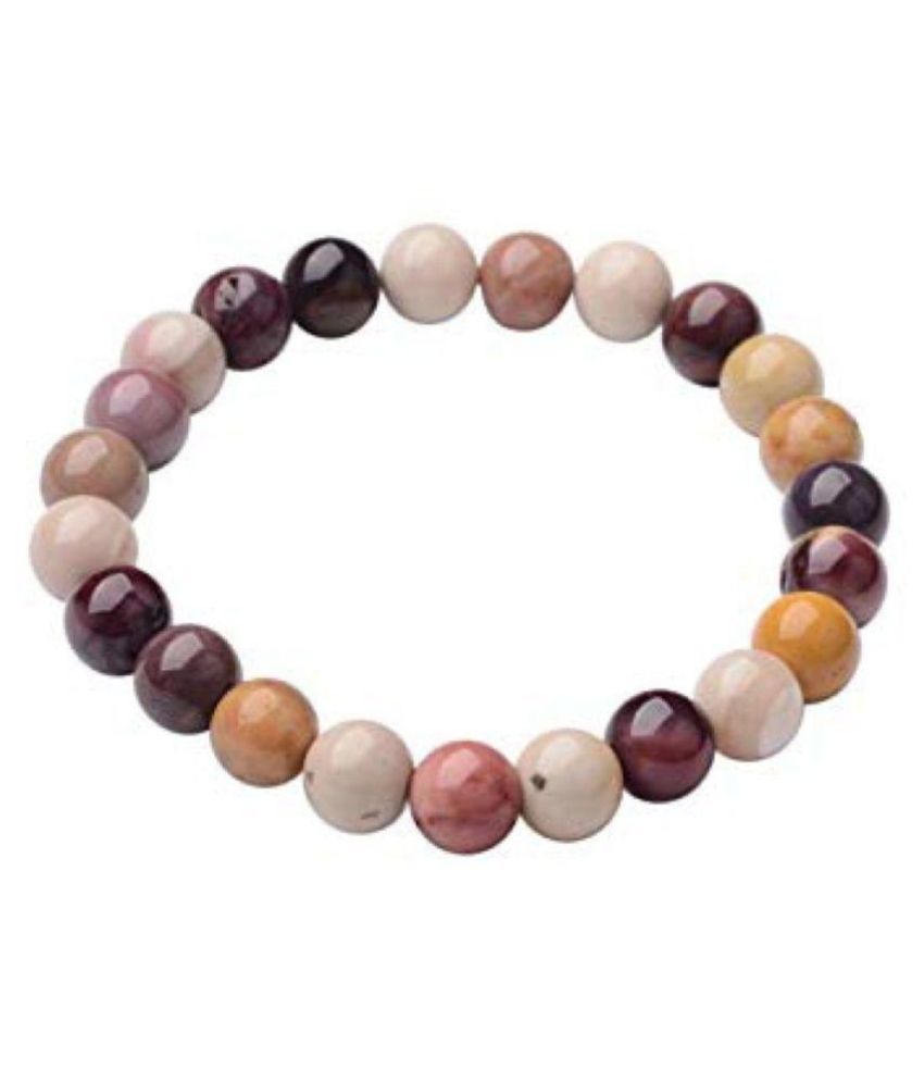     			8mm Multi Colour Mookaite Natural Agate Stone Bracelet