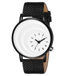 newmen - Black Leather Analog Men's Watch